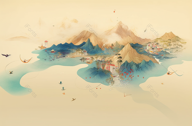 中国风山水画简约背景,插画/手绘图,插画/手绘图库,插画/手绘图下载,插画/手绘